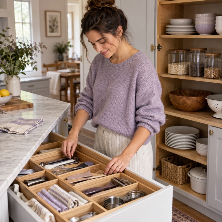Everyday home essentials stored neatly in a kitchen cabinet.