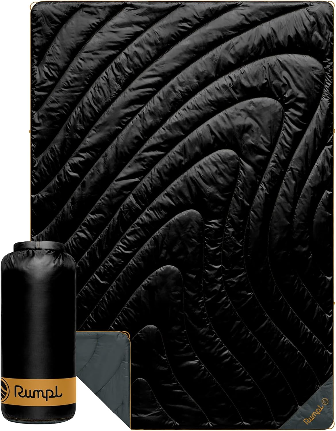 Rumpl Original Puffy 1-Person Blanket, Black