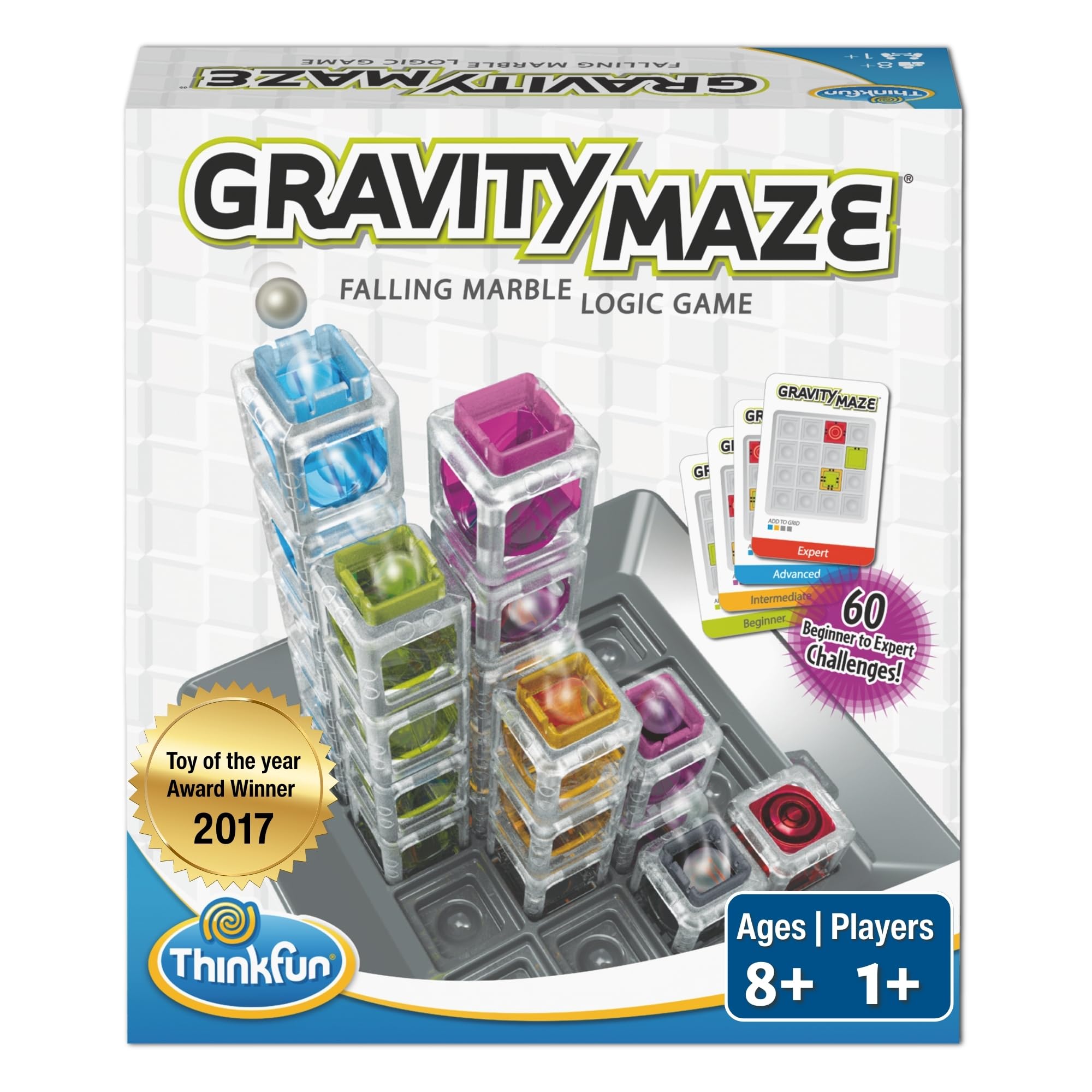 ThinkFun Gravity Maze - Falling Marble Logic Game - Challenging STEM Toy for Kids 8-12 - Gravity Marble Maze - Brain-Building Fun - Educational Gift - Boosts Critical Thinking & Problem Solving