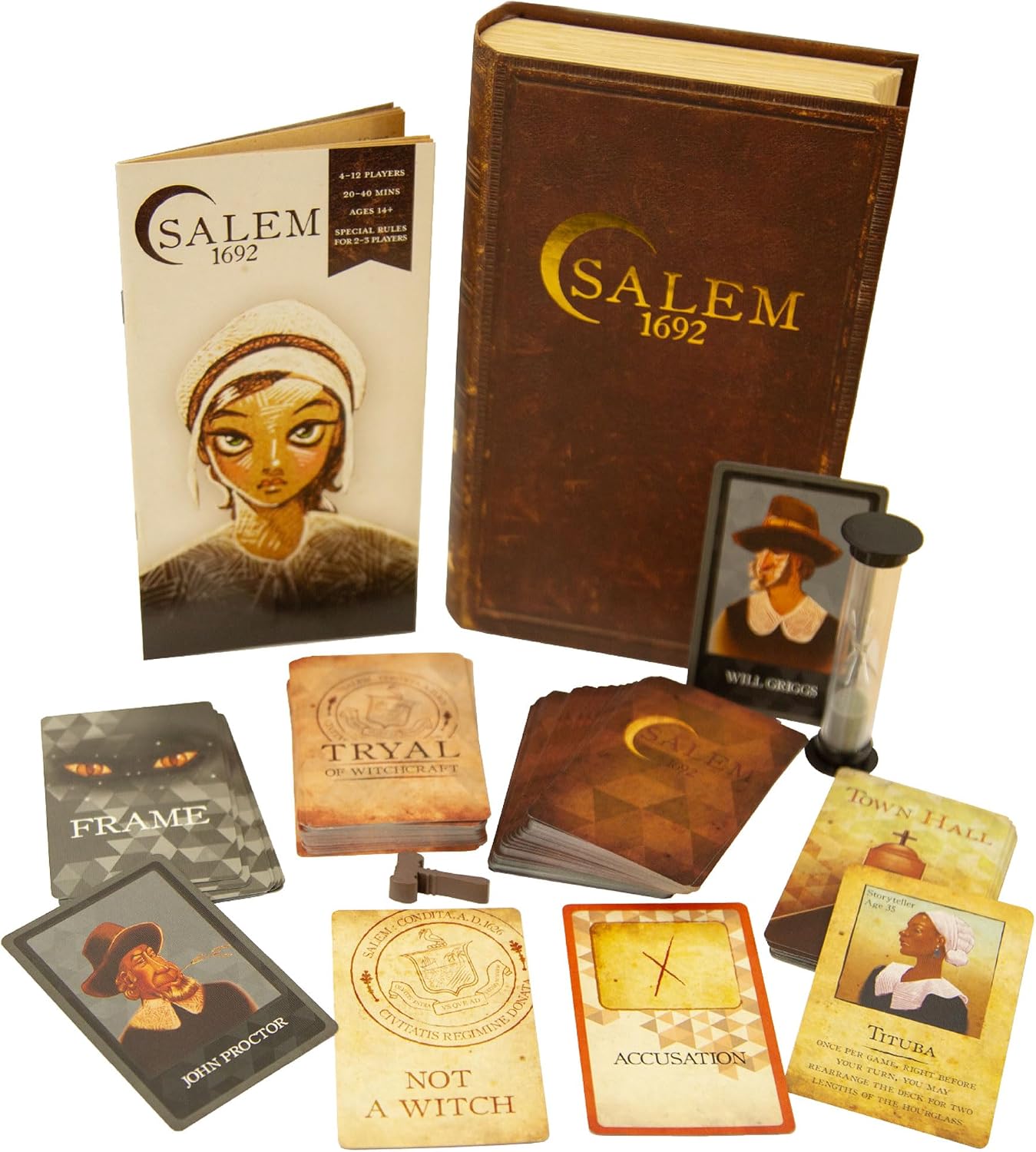 Facade Games Salem 1692 Board Game, Witch Hunt Strategy for 4-12 Players